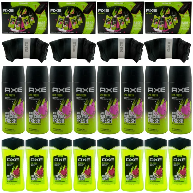 Axe EPIC FRESH Geschenkset 4 x bestehend aus je 2 x Duschgel + 2 x Deo +Handtuch