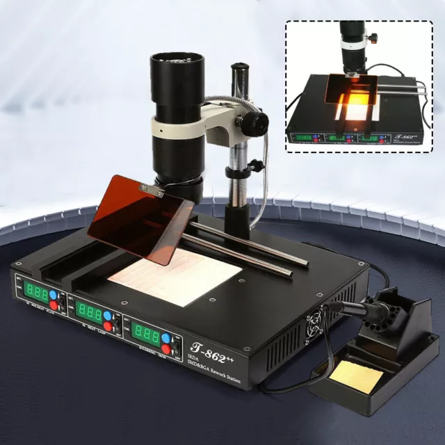 T862++ Welder Infrared BGA Rework Station SMT SMD Desoldering Reballing Machine
