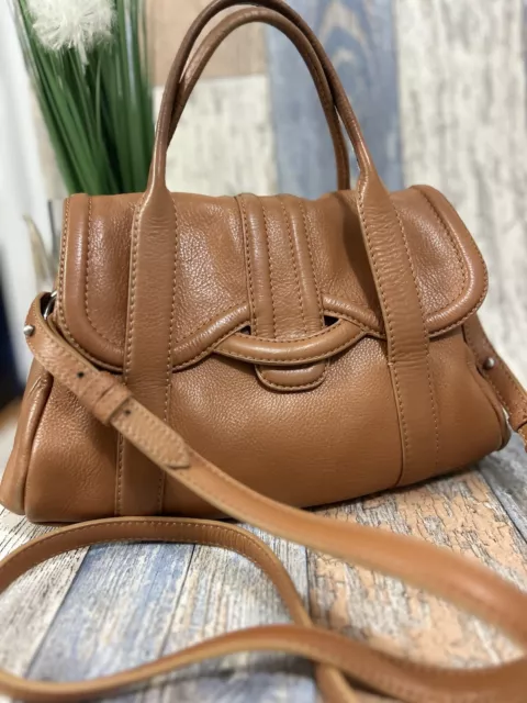 Radley London handbag /cross Body/ multiway messenger Bag/ Tan Brown leather 🌿