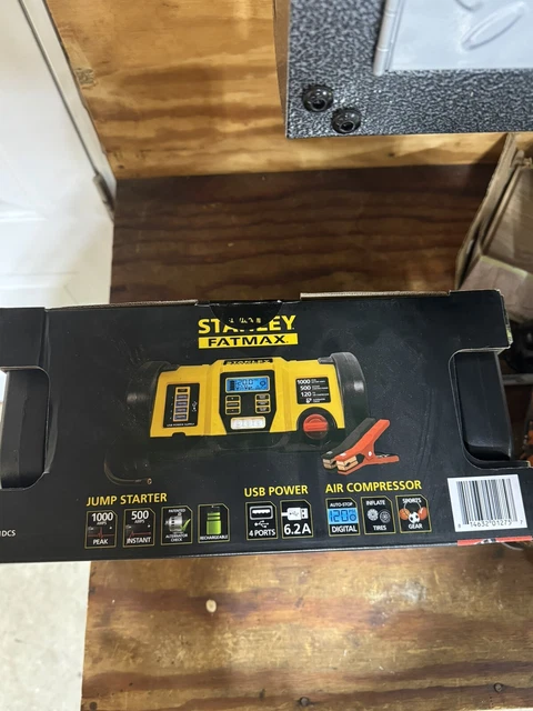STANLEY FATMAX POWER Station 12V Jump Starter USB Charger Air Pump 1000 ...