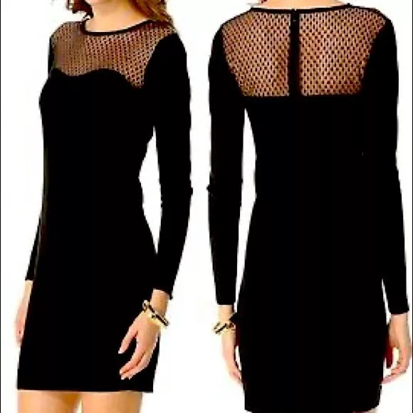 DVF Diane Von Furstenberg Black Sheath Rosita Lace Dress 4 Sweetheart Silk