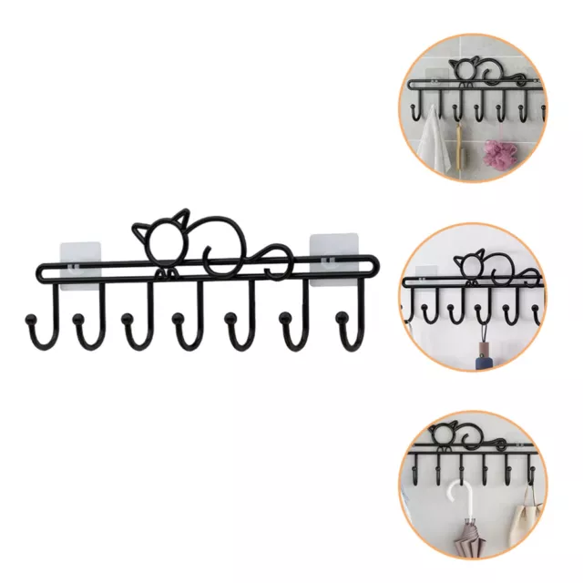 Carbon Steel Coat Rack Student Decorative Wall Hook Cat Key Hanger