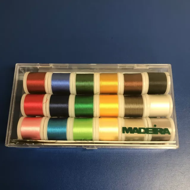 Madeira 100% Rayon Embroidery Thread - 18 Spools - Sealed in Factory Packaging