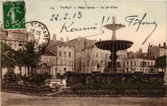 CPA NANCY - Place Carnot - Le Jet d'eau (483965)