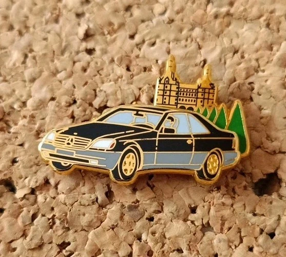 MERCEDES BENZ SL CABRIO OFFEN ENAMEL-PIN A. BERTRAND 35mm (Gebraucht