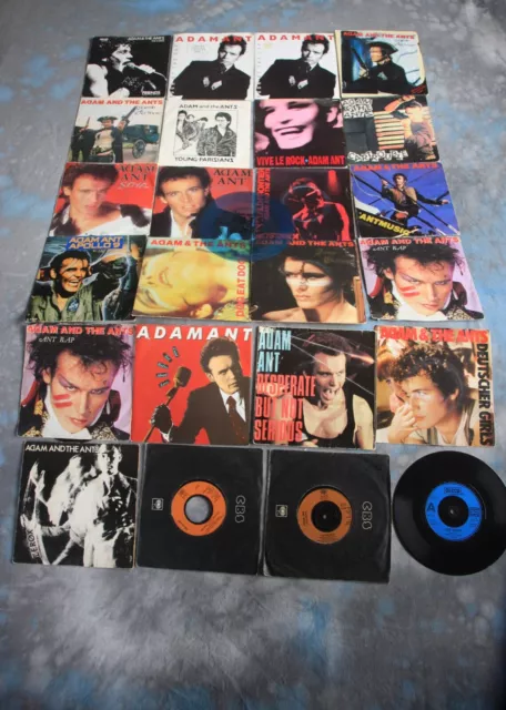 24 - 45 inch Adam Ant & Adam & The Ants vinyl singles