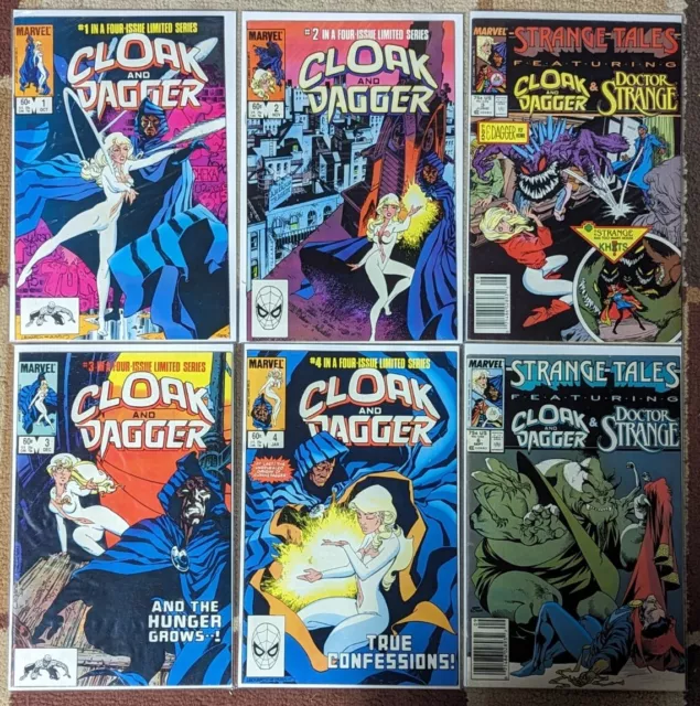 CLOAK AND DAGGER Limited Series Comics 1983 #1-4 Complete Run & Strange Tales