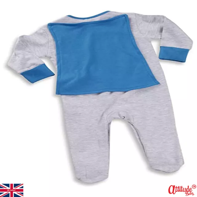 Superheld Baby Grow-Baby Jungen Superheld Outfit mit Hut und Umhang-Baby Junge Geschenk 2