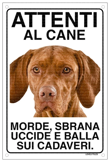 Motisi Zootecnici Cartello, Tabella in plastica cm 30x20 ATTENTI al