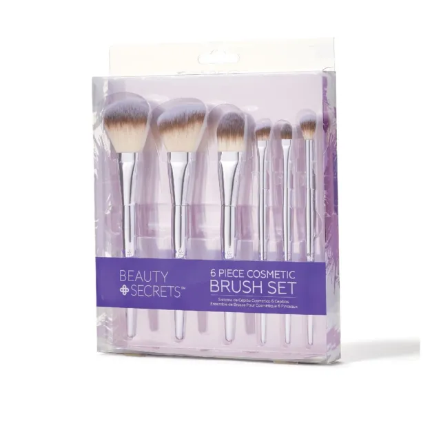 Beauty Secrets 6 Piece Cosmetic Brush Set
