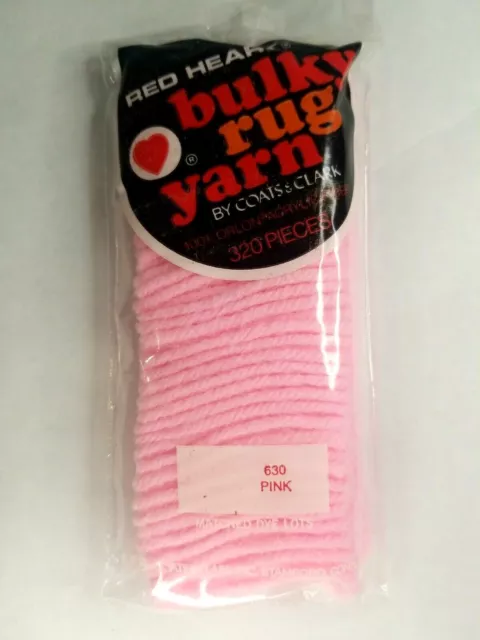 Red Heart Latch Hook Bulky Rug Yarn - 630 Pink - 320 Pieces