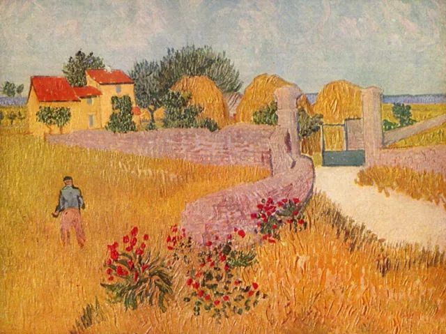 Art Oil painting Vincent Van Gogh - Farmhouse in Provence with house farmer