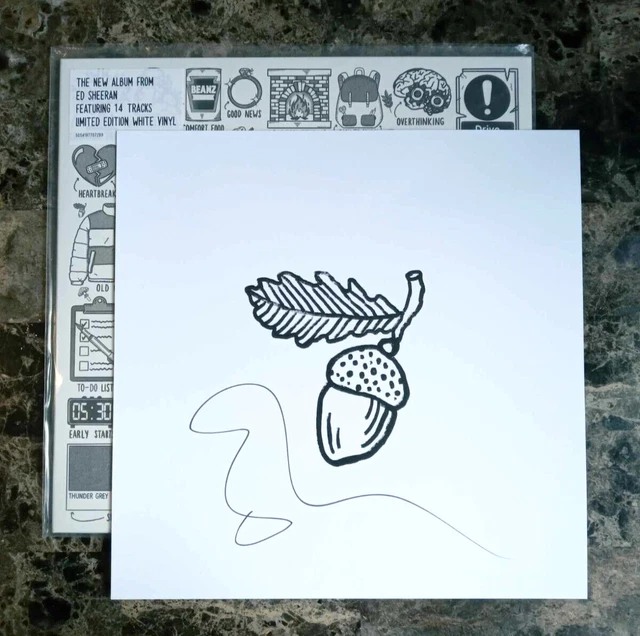Ed Sheeran Autumn Variations Exclusive White Vinyl with Hand Signed 12x12 Insert