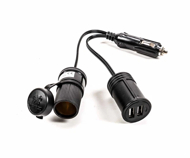 12V 24V 1-Fach Steckdose Zigarettenanzünder Auto LKW USB Buchse Verteiler NEU