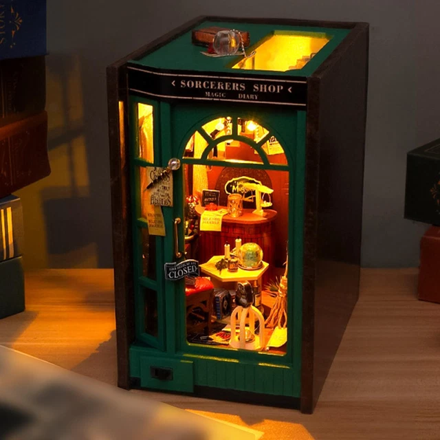DIY BOOKEND KITS Wooden Dollhouse Toy for Adults Kids Teens Birthdays