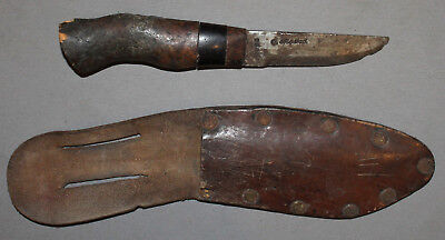 1983 Steel Hunting Knife With Leather Sheath