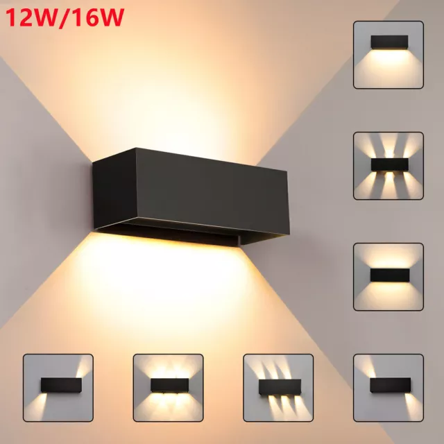 Wandlampe Cube Würfel LED Wand Leuchte Lampe Up Down für außen/innen Wasserdicht