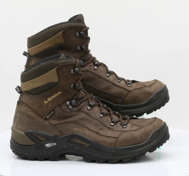 Lowa Renegade Gtx Mid Mens Boots Uk 9 Eu 43.5 Brown Leather Goretex Rrp £215 Gr