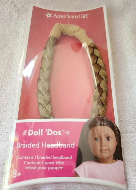 NEW American Girl Dos Braided Headband Carmel Hair  Fits 18" Doll NIP *Retired*