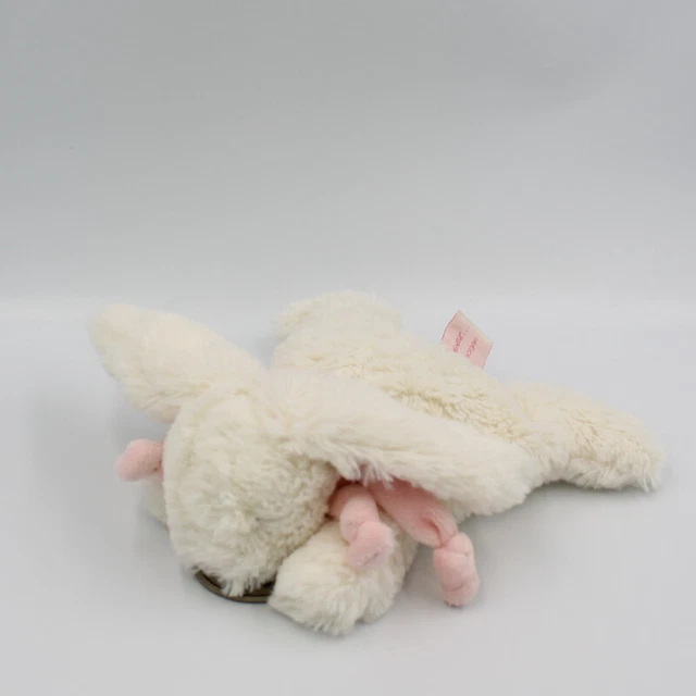 Doudou lapin blanc rose tout doux Bonbon DOUDOU ET COMPAGNIE - 11960
