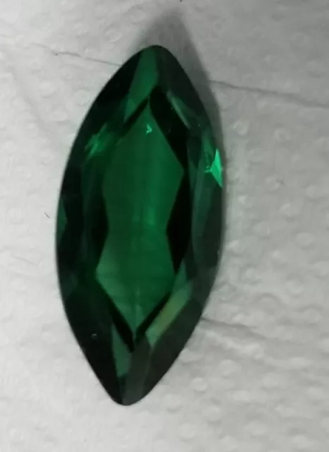 1ct Marquise Émeraude Nouveau Vintage Authentique Corindon Fabriqué en Suisse