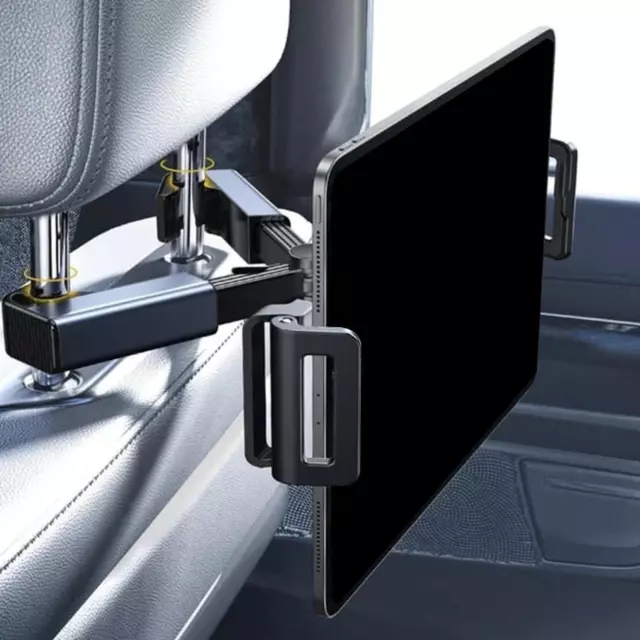 Fits iPads and Phones 4.7-12.9" Tablet Headrest Holder Mount for Car Seat