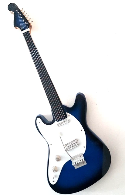 GUITARE MINIATURE - FAIT MAIN - 24cm - En bois vernis #24