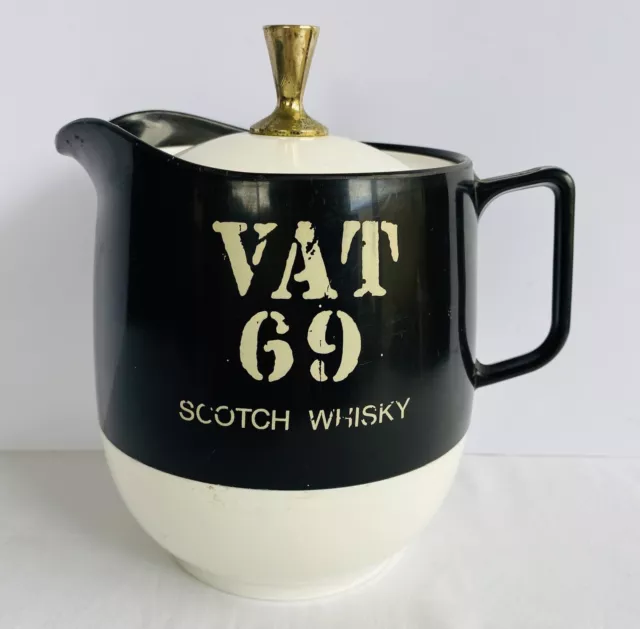 VAT 69 Scotch Whisky Advertising Pub Water Spirits Plastic Jug With Pourer Lid