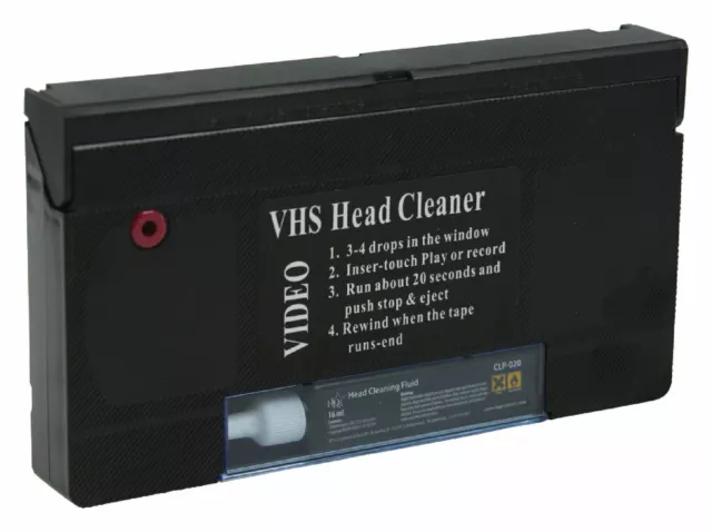 VHS VCR Cassette Tape Video Recorder Head Cleaner System Wet & Dry - BRAND NEW 2