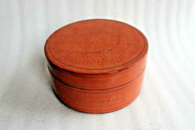 80-100 years Old Cane Wood Burmese Nut Box Antique Vintage Collectible BS-18
