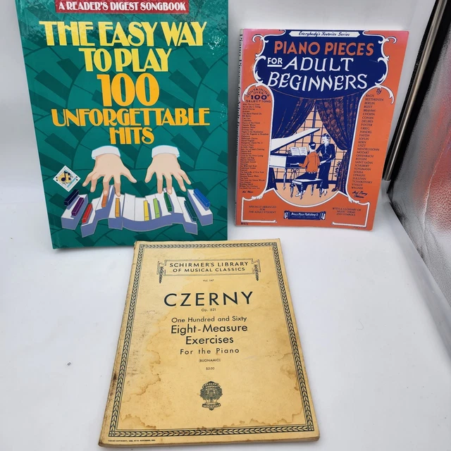 Piano Music Instruction Songbooks Adult Beginner Easy Practice Exercises Scales