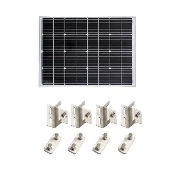 Adventure Kings 110w Monocrystalline Fixed Solar Panel + Mounting Brackets 4WD