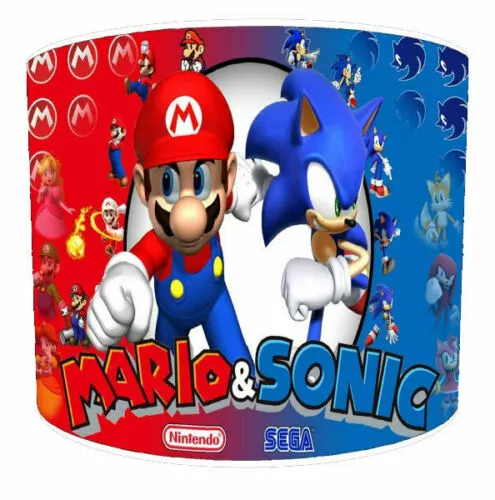 Super Mario & Sonic Lampshades Ideal To Match Gaming Bedding Sets & Duvet Covers