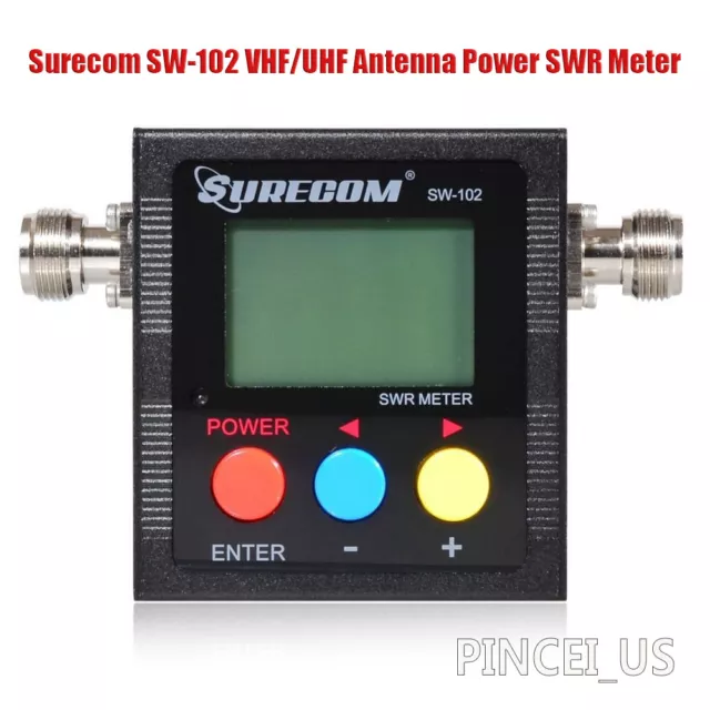 Surecom SW-102 125-525Mhz Digital VHF/UHF Antenna Power SWR Meter 2-Way Radio SZ