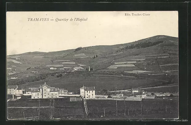 CPA Tramayes, Quartier de l´Hopital, vue générale 1912