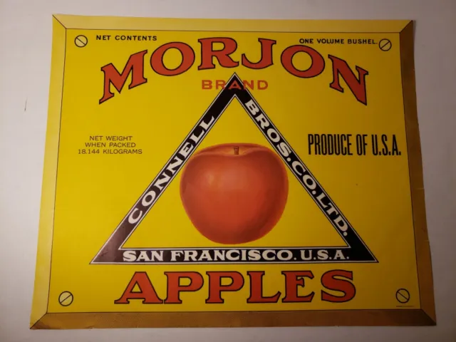 Apple Crate Label 1930s Morjon Apples San Francisco California Art Print