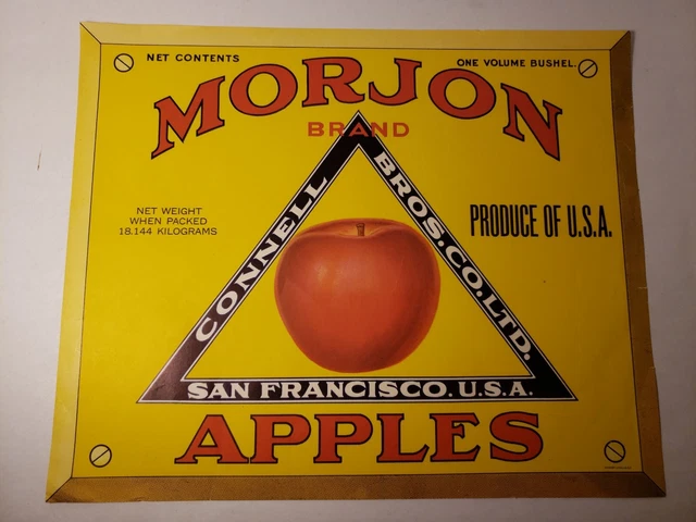 Apple Crate Label 1930s Morjon Apples San Francisco California Art Print