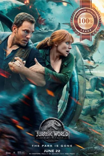 Jurassic World Fallen Kingdom 2018 Cinema Film Movie Print Premium Poster