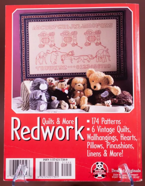 Redwork Quilts & More PB Book Laurene Sinema 1999 2