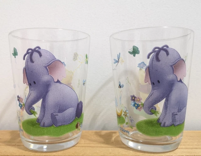 2 x Matching Kid's Disney Winnie the Pooh, Heffalump & Roo Glass / Tumblers 2 x Matching Kid's Disney Winnie the Pooh, Heffalump & Roo Glass / Tumblers