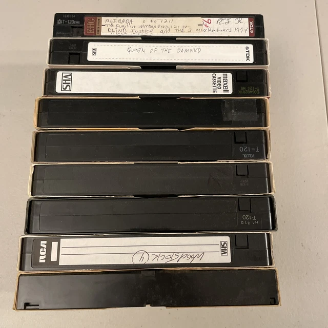 LOT OF VHS tapes sold as used blank prerecorded Blanks Vcr Tape Record