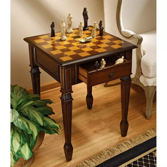 Design Toscano Walpole Manor Gaming Chess Table