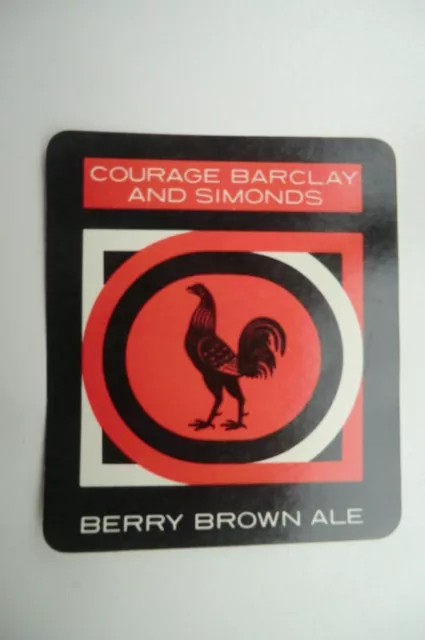 Smaller Mint Courage Barclay And Simonds Berry Brown Ale Brewery Bottle Label