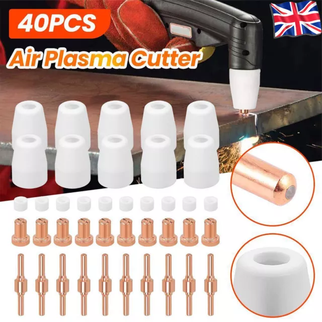 Air Plasma Cutter Consumables Torch Tip Welding Kit For PT-31 LG 40 CUT 40 40PCS