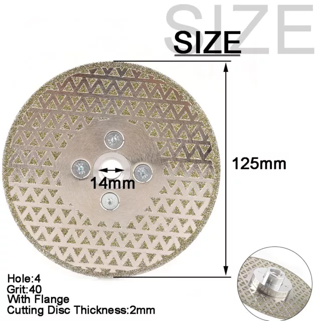 125mm 5" Diamond Cutting Disc Grinding Wheel M14 Flange Blade for Stone Marble