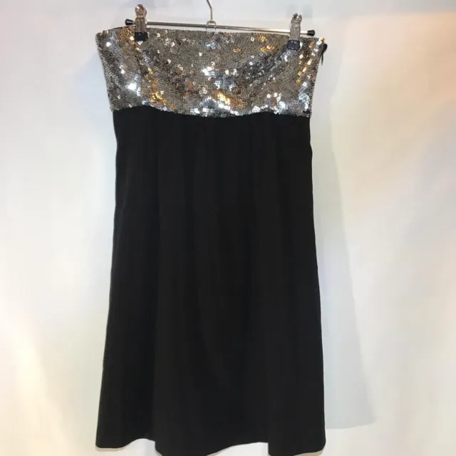 Theory strapless black mini dress/ long top Size US 2 UK 6