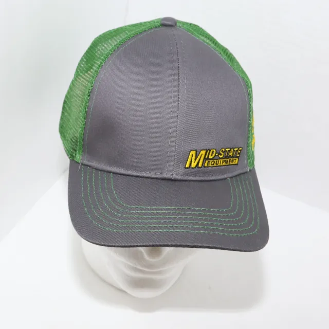 John Deere Midstate Equipment Hat Snapback Embroidered Mesh Back Green