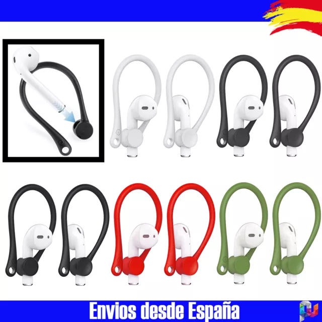 Gancho Oreja para Air pods y Auriculares de 6mm Soporte Anticaída Par