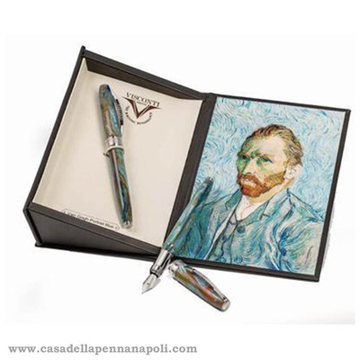 Visconti Stilografica Vertigo Black Blue Pennino Broad 
