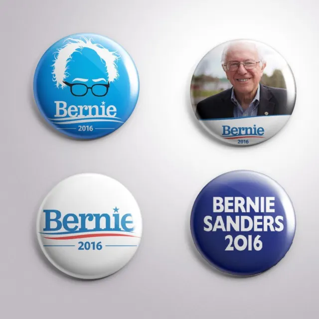 4 BERNIE SANDERS 2016 PRESIDENTIAL ELECTIONS - Pinbacks Badges Buttons 1" 25mm